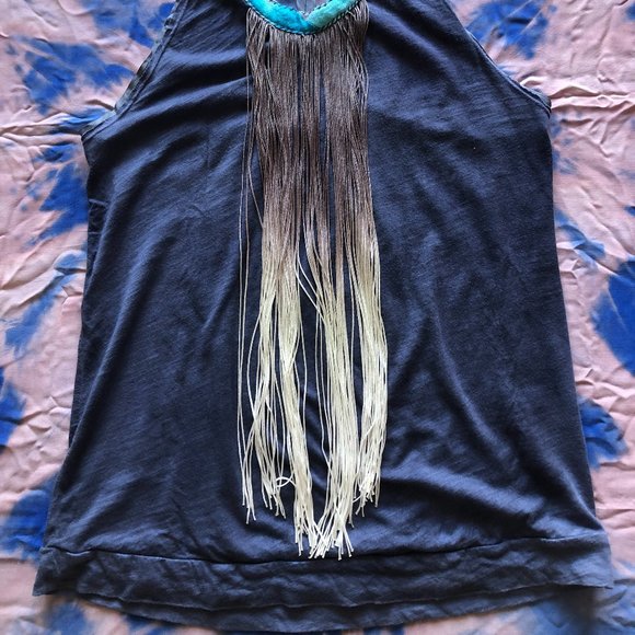 Free People Tie Dyed Fringe Top - Picture 7 of 7